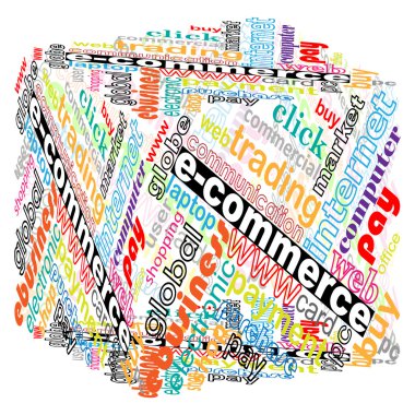 colorful e-commerce box clipart