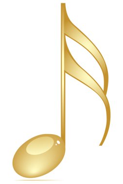 musicalnote golden color clipart