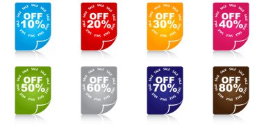 percent discount icons clipart