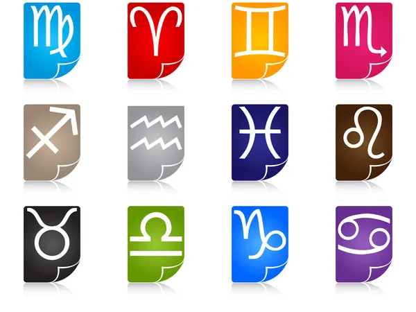 Icônes du zodiaque — Image vectorielle