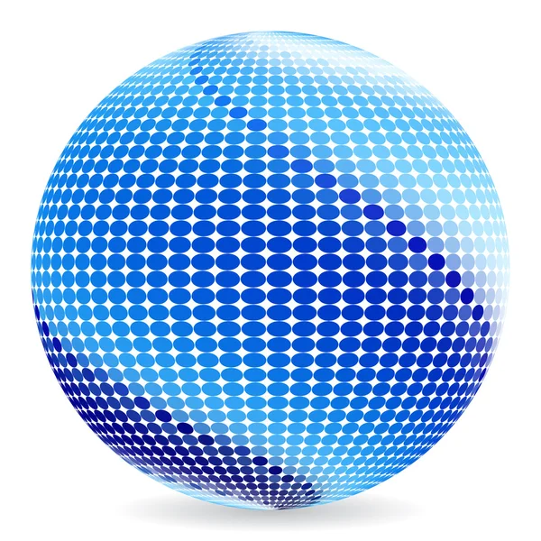 Bola azul abstracta — Vector de stock