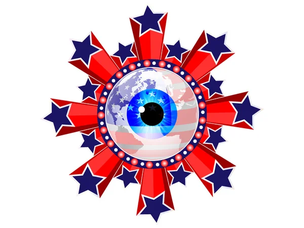 Amerikanisches Auge — Stockvektor