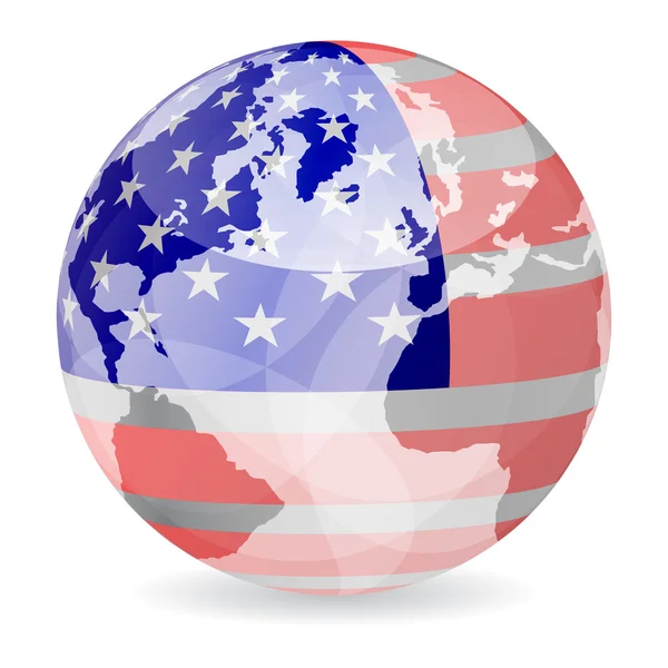 American flag ball — Stock Vector