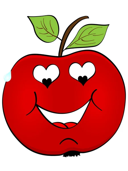 Jabłko w miłości — Wektor stockowy