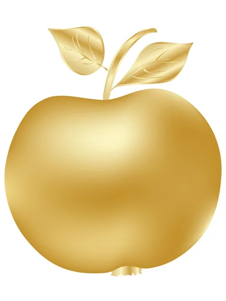 Gouden appel — Stockvector