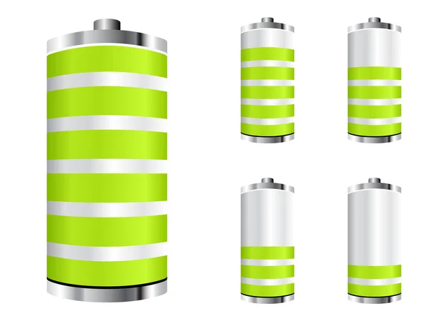 Icônes de batterie — Image vectorielle