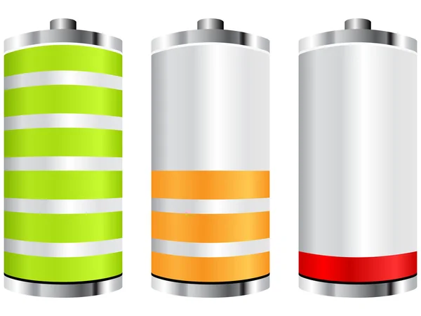 Icone della batteria — Vettoriale Stock
