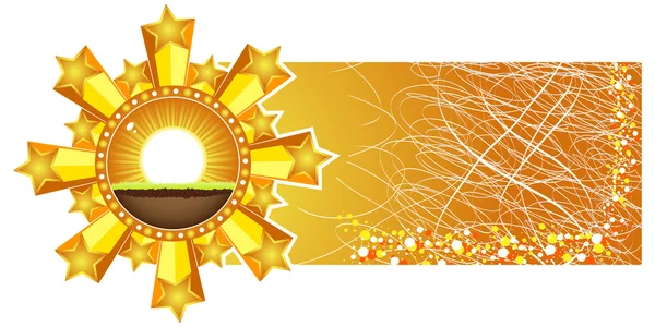 stock vector sunshine banner