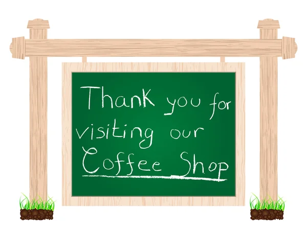 コーヒー ショップを訪問していただきありがとうございます — ストックベクタ
