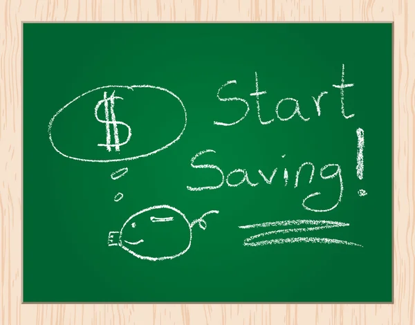 Elkezd megtakarító — Stock Vector