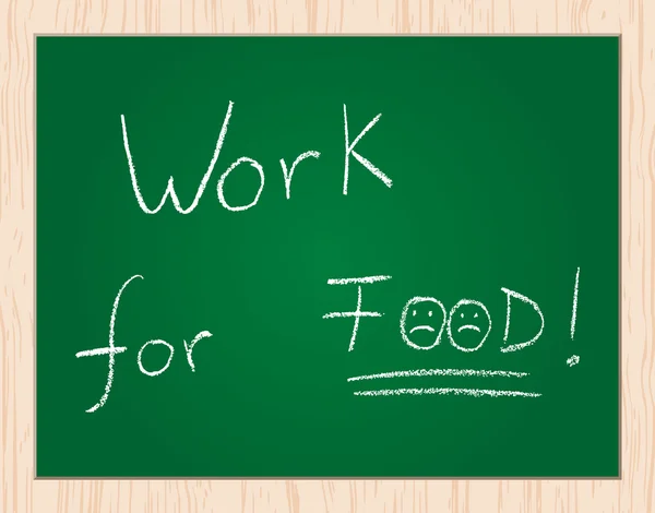 Travail pour la nourriture — Image vectorielle