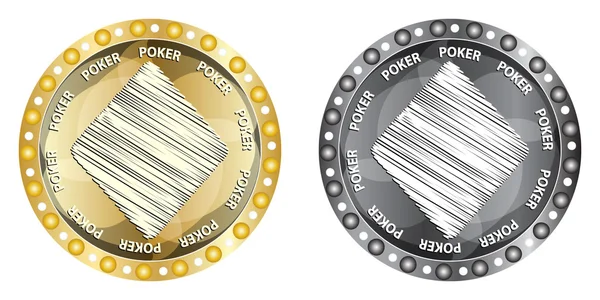 Éléments de poker losange — Image vectorielle