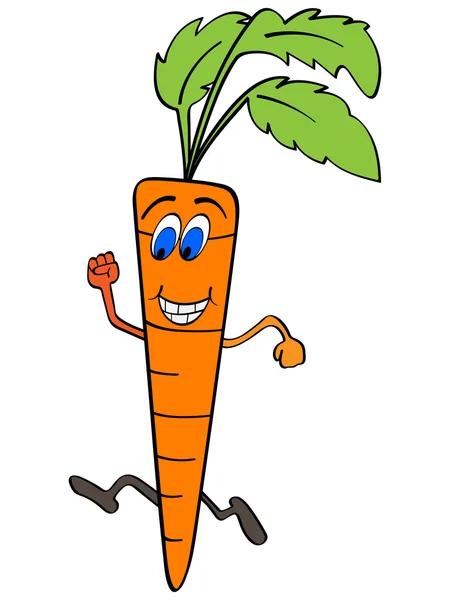 Funny carrot — Stock Vector