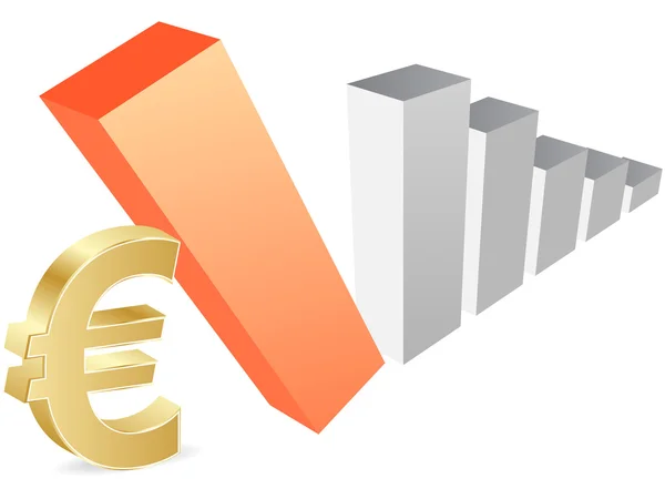 Evolución del euro — Vector de stock
