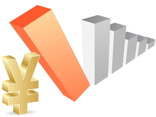 Yen-Entwicklung — Stockvektor