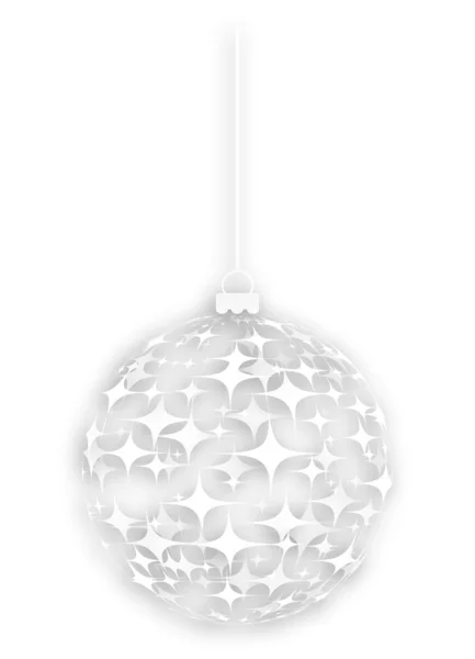 Белый рождественский глобус — стоковый вектор