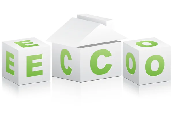 Casa ecológica — Vector de stock