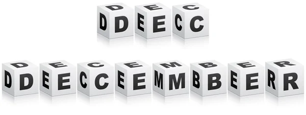 Decembner word — Stock Vector