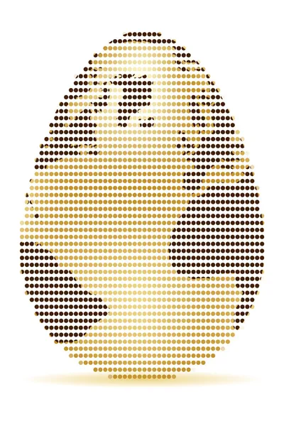 Huevo dorado con patrón de puntos — Archivo Imágenes Vectoriales