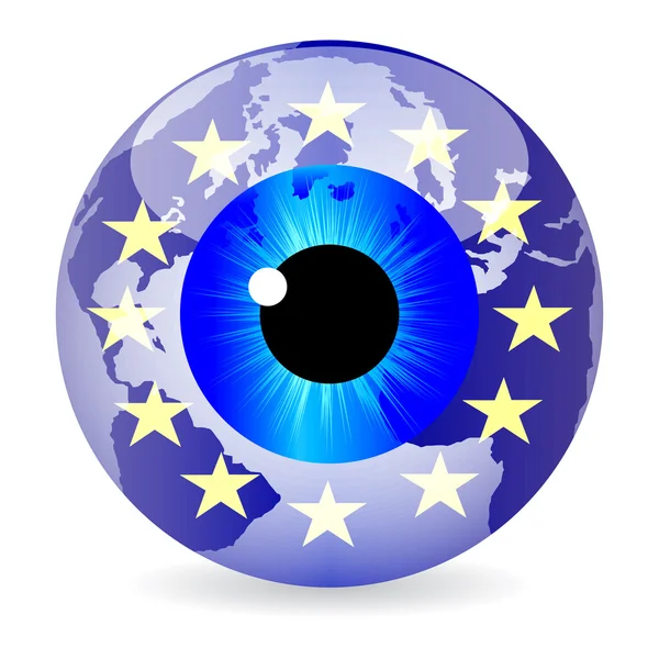 Eye of eu — Stock Vector