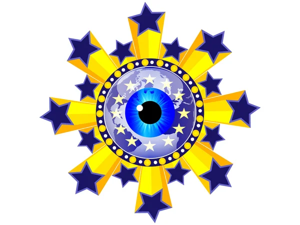Європейське око — стоковий вектор
