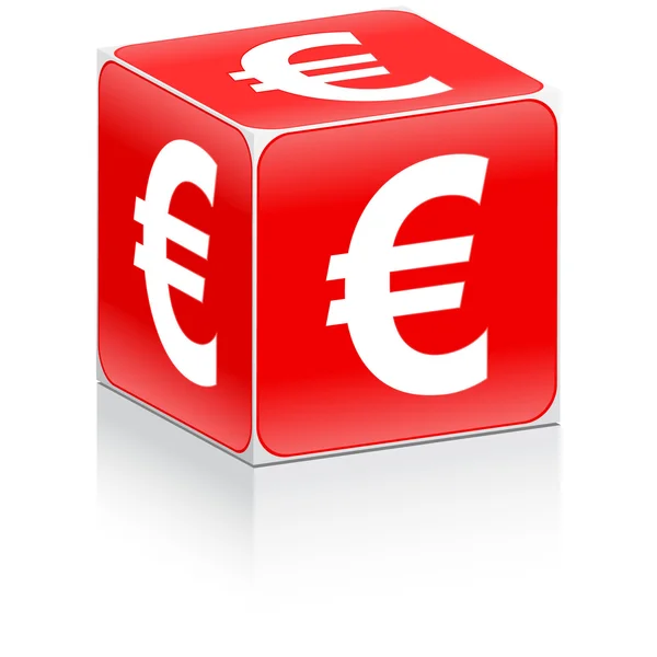 Caixa com sinal de euro nela — Vetor de Stock