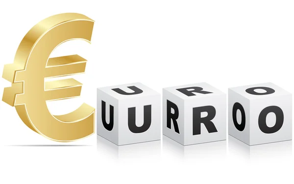 Euro mot — Image vectorielle