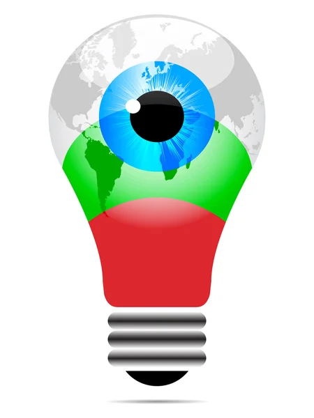 Light bulb with bulgarian flag — Stock Vector