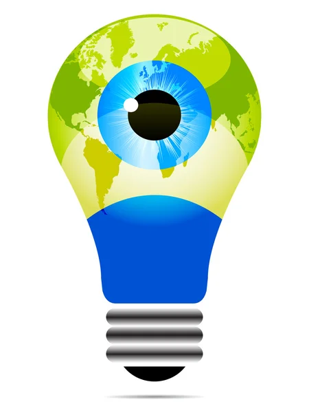 Light bulb with gabon flag — Stock Vector