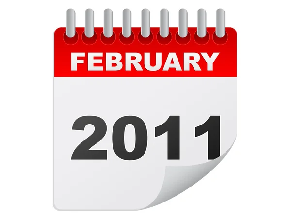 Februari 2011 — Stockvector