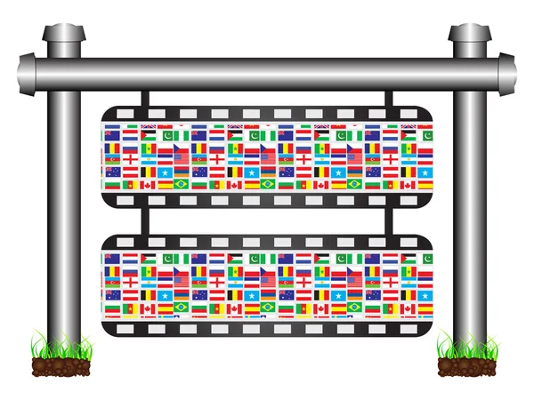 World flags banner — Stock Vector