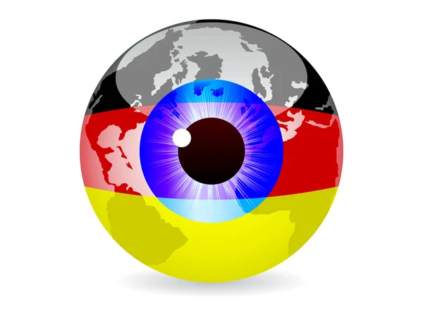 Occhio tedesco — Vettoriale Stock