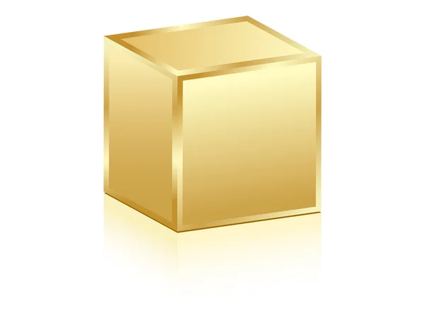 Goldene Schachtel — Stockvektor