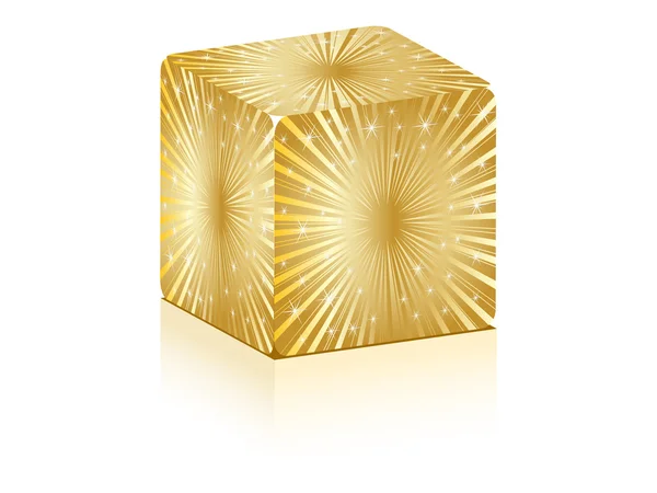Golden box — Stock Vector