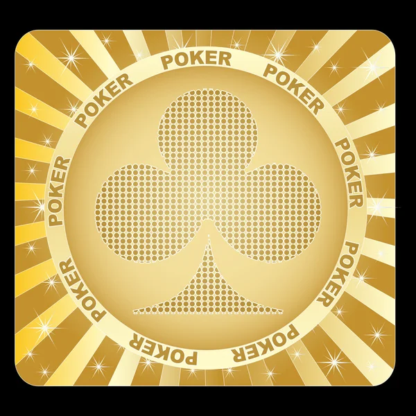 金色贴纸扑克元素 — 图库矢量图片