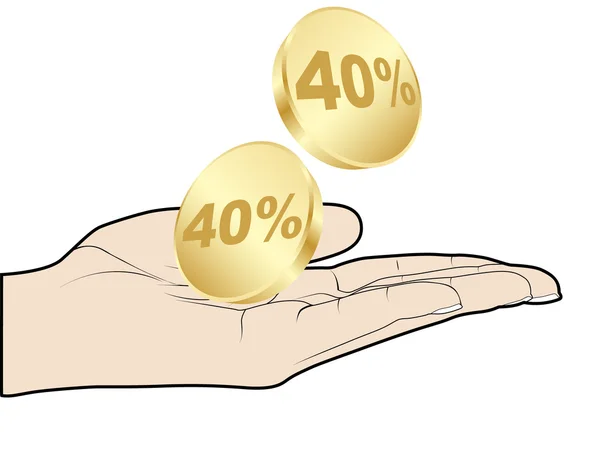 Forty percent discount — Stok Vektör