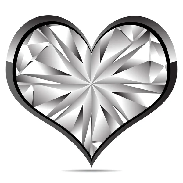 Κρύσταλλο καρδιά — Διανυσματικό Αρχείο