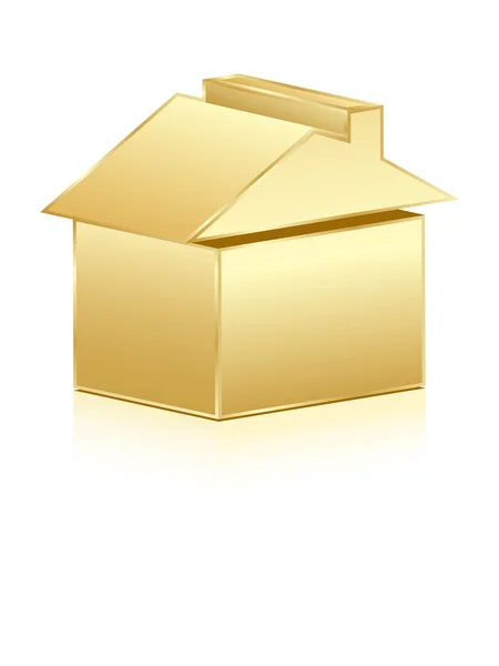 Golden house — Stock Vector