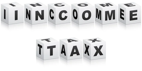 Mot impôt sur le revenu — Image vectorielle