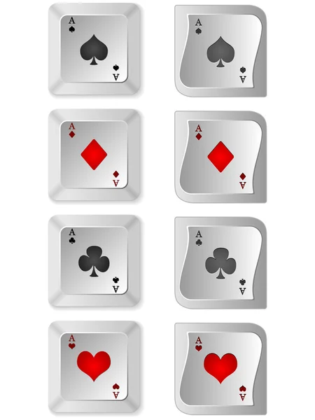 Poker buttons — Stock Vector
