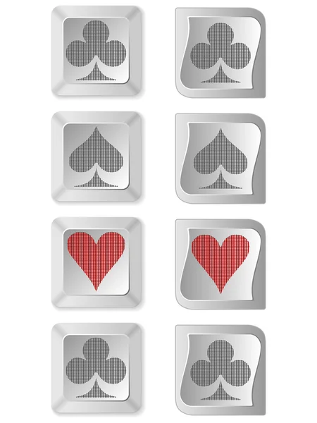 Botones de póker — Vector de stock
