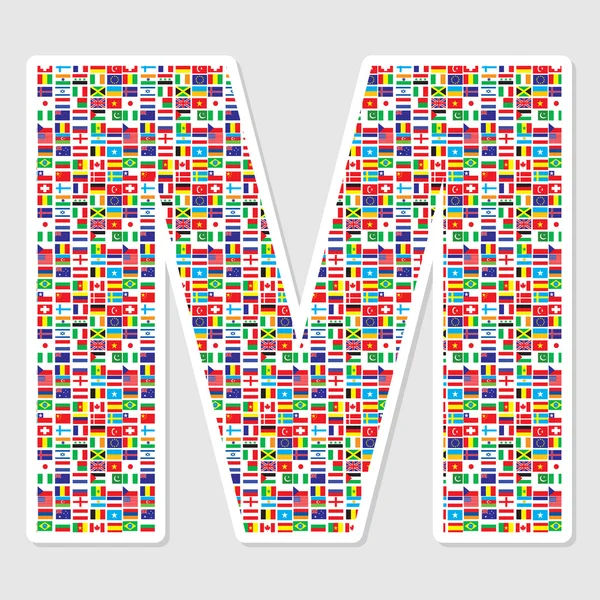 Буква M — стоковый вектор