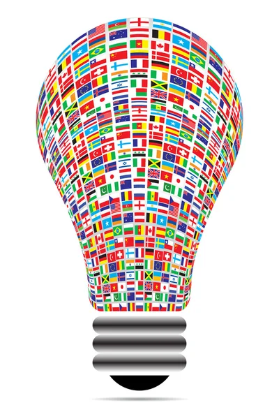 Ampoule mondiale — Image vectorielle