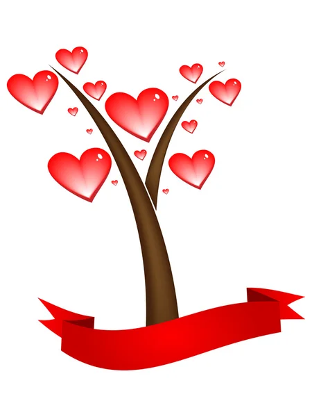 Árbol del amor — Vector de stock