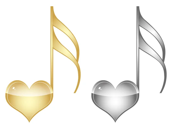 Музыкальный ключ любви — стоковый вектор