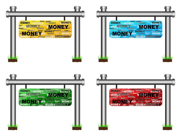 Bannière d'argent — Image vectorielle