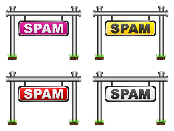 Banner de spam — Vector de stock