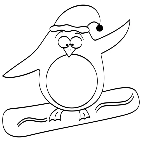 Пингвинский серфинг — стоковый вектор