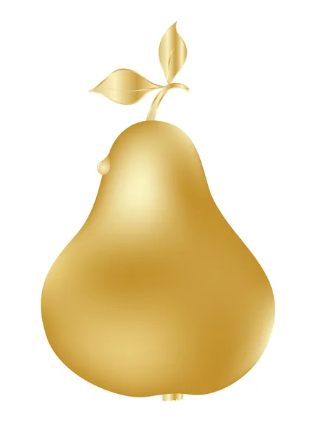 Golden pear — Stock Vector