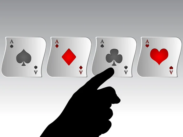 Bandera de ases de poker — Vector de stock